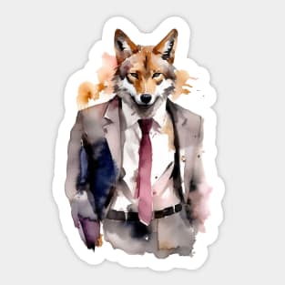 Businessman Fox Sticker